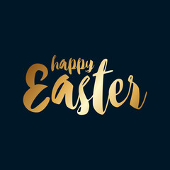 Happy Easter - Golden text Typography