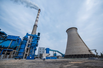 Obraz premium Mechanical Equipment and Building Structure of a Paper Mill
