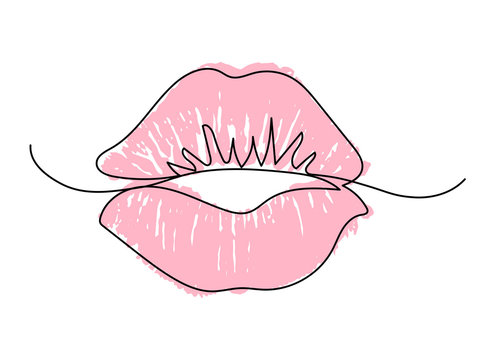 Kiss Lips Outline Images – Browse 8,372 Stock Photos, Vectors, and Video |  Adobe Stock