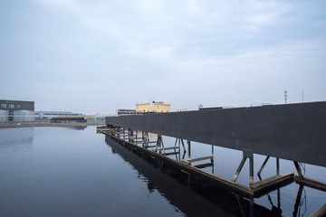 Fototapeta na wymiar Wastewater treatment tank of paper mill