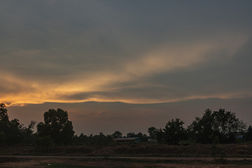 Landscape Sunset sky