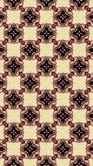 Ornate geometric pattern and abstract multicolored background