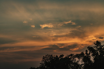 Fototapeta premium Landscape Sunset sky