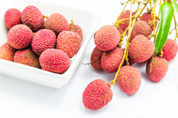 Fresh lychees fruit