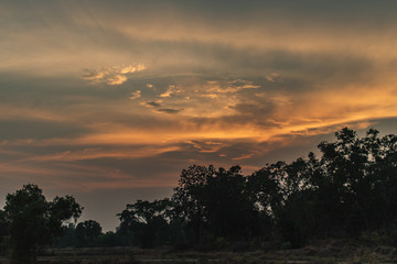 Fototapeta premium Landscape Sunset sky