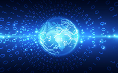 vector digital global technology concept, abstract background