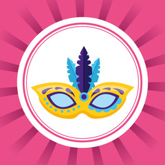 mask with feather carnival