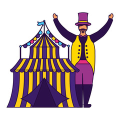 character circus carnival tent
