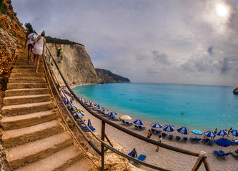 sea before rain in Porto Katsiki Lefkada  island  Greece