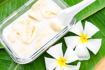 Banana in coconut milk