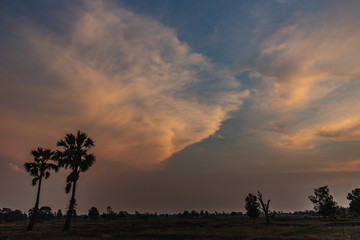 Obraz premium Landscape Sunset sky