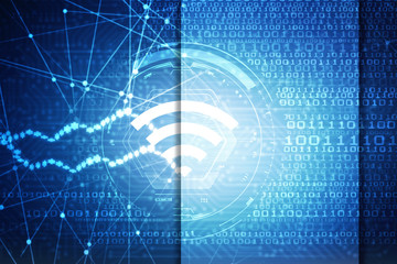 2d illustration WiFi symbol