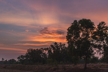 Landscape Sunset sky