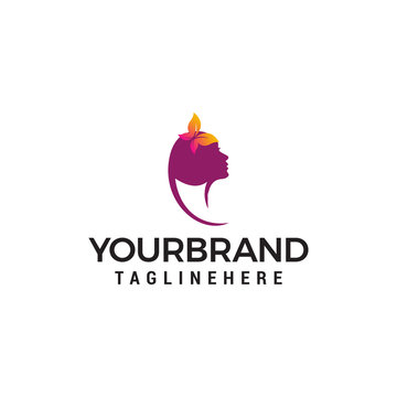 Beauty Female Face Logo Design. Beauty salon logo design template Vectors