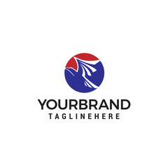 Eagle circle logo design concept template vector