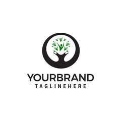 tree people logo Recycle Logo made from leaves