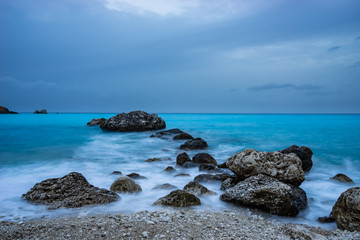 Fototapeta na wymiar Agios Nikitas beach in Lefkas island