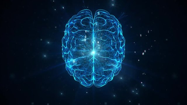 AI Artificial intelligence digital brain, big data deep learning computer machine IoT Internet of Things. Futuristic quantum computing abstract background