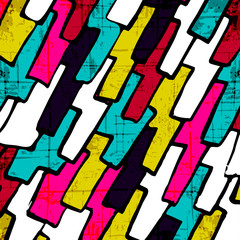 Graffiti abstract geometric pattern on a black background © VECTOR CORPORATION