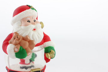 santa claus with a bag of gifts