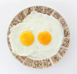 fried egg on a plate