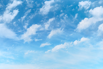 Obraz na płótnie Canvas Blue sky with white clouds. Natural Sky Background