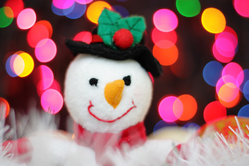 Snowman and Christmas Decoration