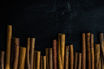 Spice cinnamon sticks as a frame