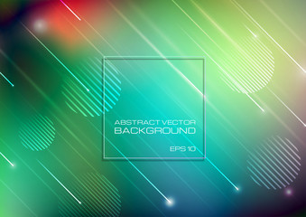 Blurred abstract colors background with geometric shapes