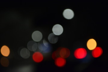 bokeh lights from road