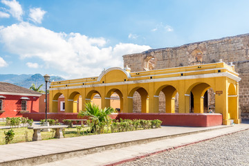 Laundry building in the streets of Antigua Guatemala