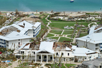 High point view of Anse Marcel saint martin after hurricane irma