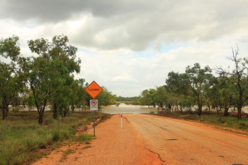 Flooded Australian outback