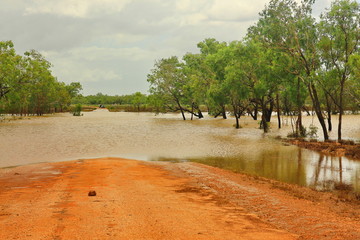 Flooded Australian outback