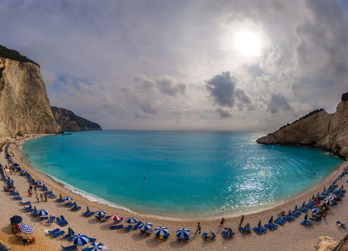 sea before rain in Porto Katsiki Lefkada  island  Greece