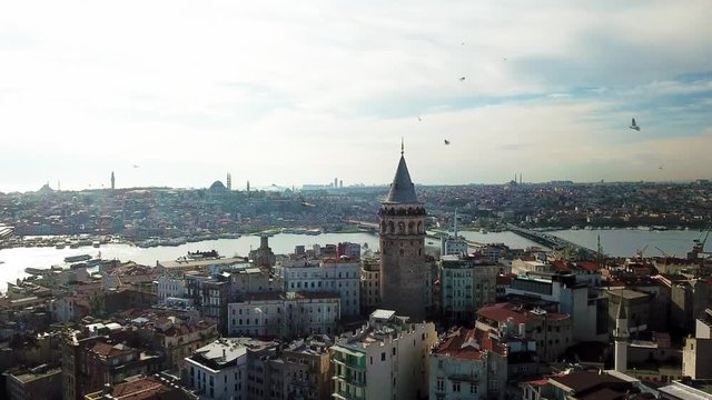 Galata Tower in Istanbul landscape