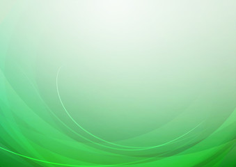 Abstract curved green background