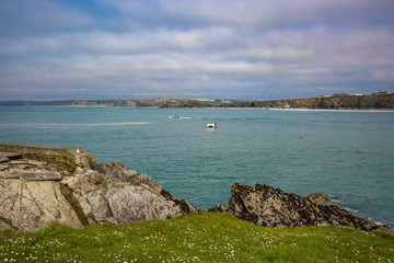 Fototapeta na wymiar Landschaft in Cornwall bei Newquay