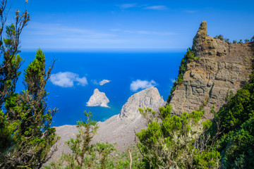 Fantastic view of the coast in the Anaga peninsula. Tenerife. Canary Islands. Spain