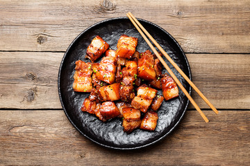 Chinese traditional cuisine, braised pork. 