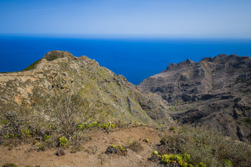 Fantastic view of the coast in the Anaga peninsula. Tenerife. Canary Islands. Spain