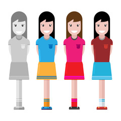 girl with smile avatar. cute happy woman face, isolated on white. person character, user, operator, account. consulting, job online, internet. Call center. help line.