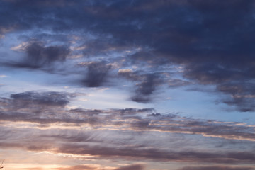 Obraz premium Abstract blue sky blurred background. Fantasy or science fiction concept. Galaxy and space design.