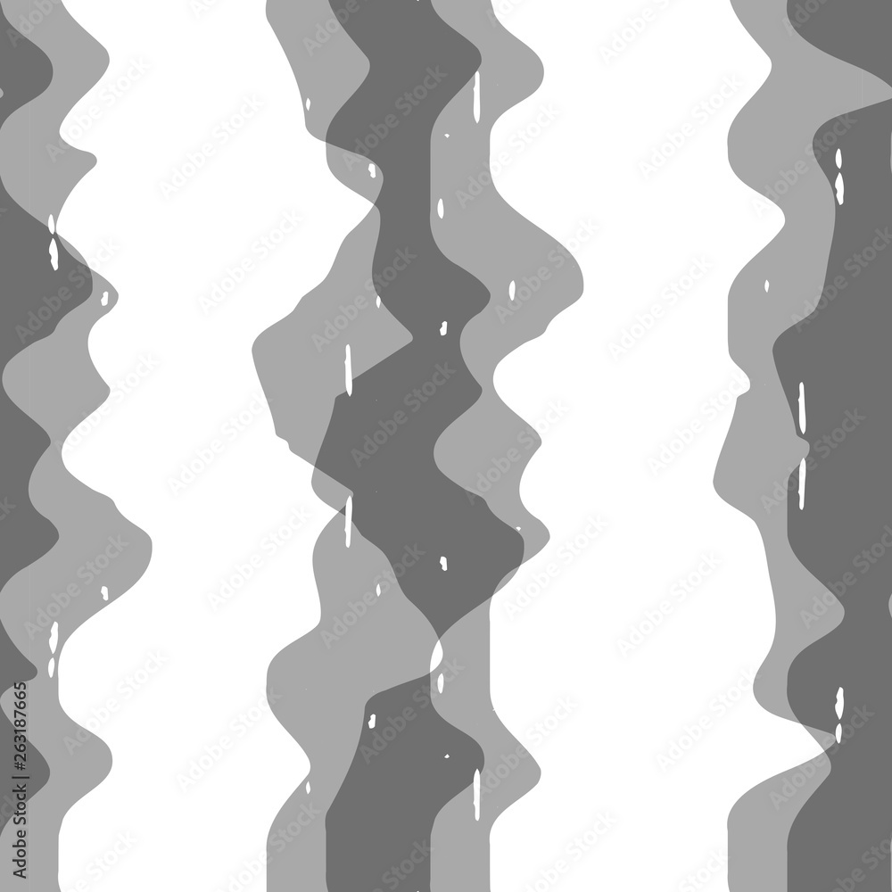 Poster Abstract wavy line pattern, seamless vector geometric background.