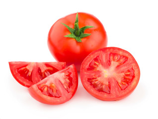 the red tomato isolated on white background