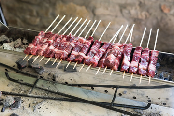 Cooking Abruzzesi arrosticini