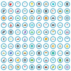 100 traffic icons set in cartoon style for any design vector illustration