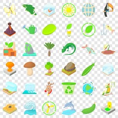 Recycling icons set. Cartoon style of 36 recycling vector icons for web for any design