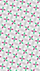 Ornate geometric pattern and abstract colored background