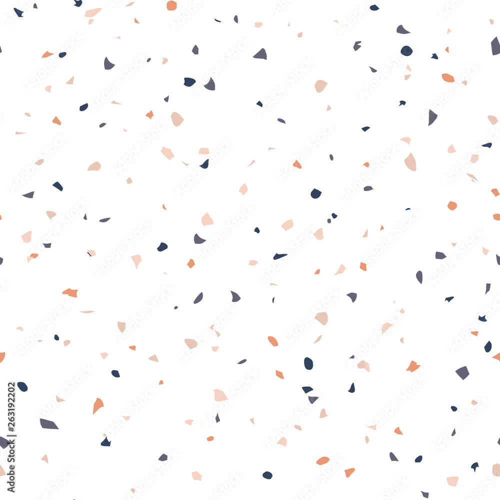 Poster terrazzo flooring textured surface modern abstract pattern. vector seamless abstract repeat with chi